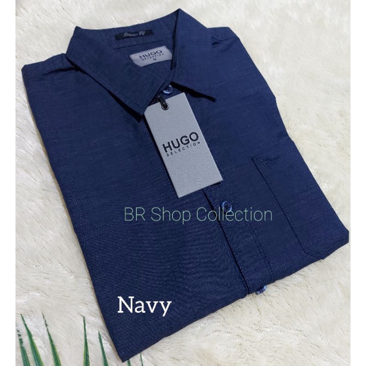 kemeja HG Selection Original lengan Pendek Polos katun Import HS selection