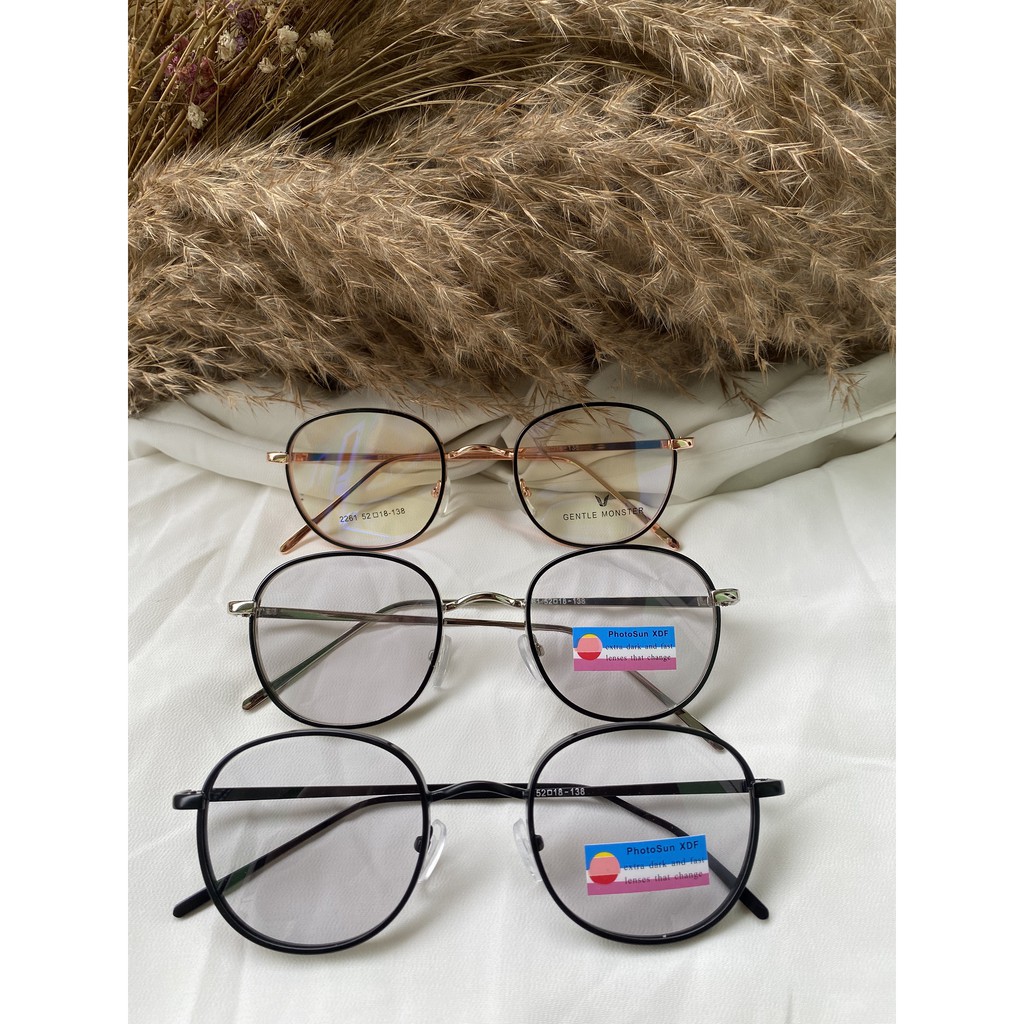 [COD] KACAMATA PHOTOCROMIC TERBARU WANITA PRIA KOREAN VINTAGE BERUBAH WARNA FRAME OPTIK 2261 FASHION