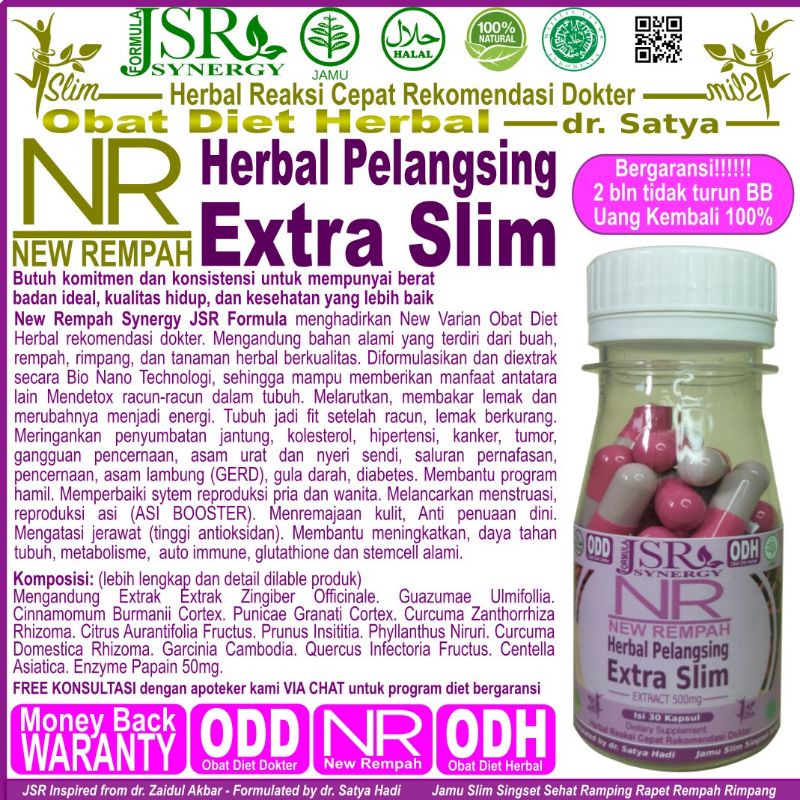 NEW REMPAH EXTRA SLIM HERBAL PELANGSING OBAT DIET ALAMI SUPER AMPUH NR DETOX