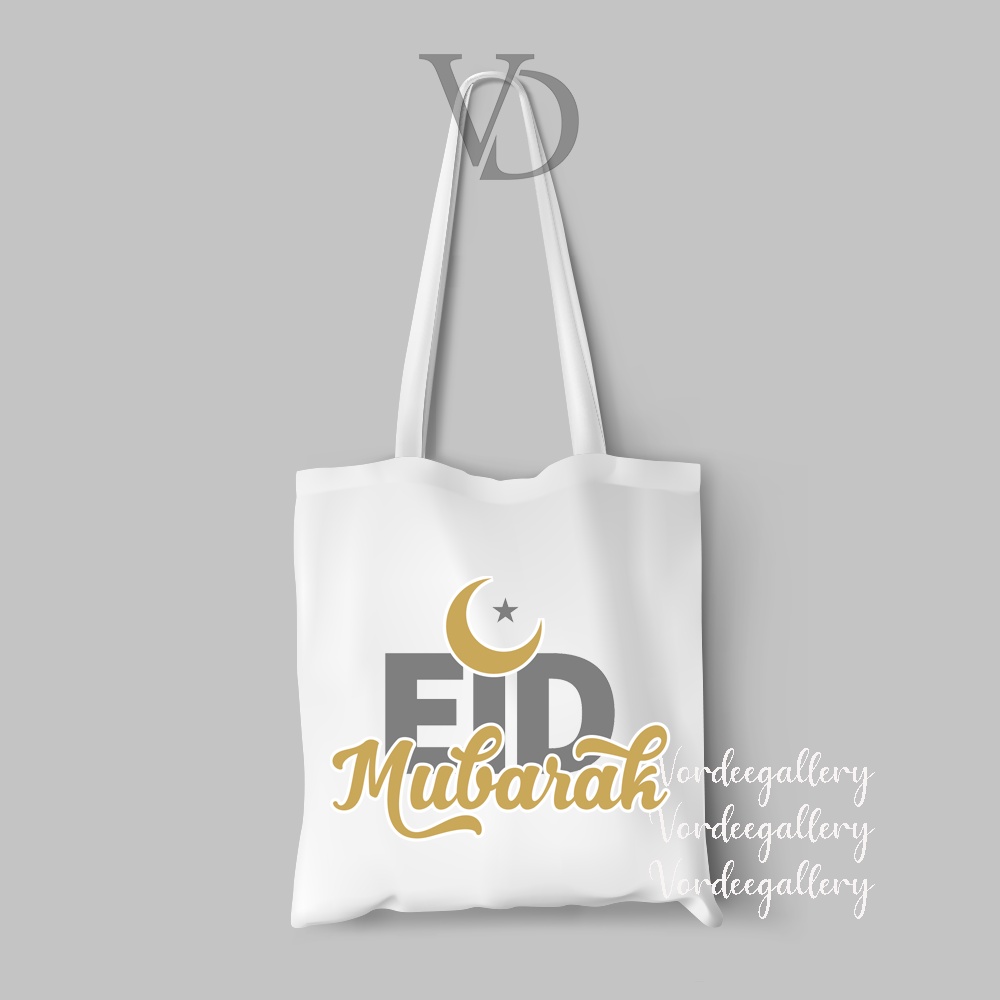 Tote bag  Kanvas Motif Lebaran tote bag idul fitri eid mubarak ramadan