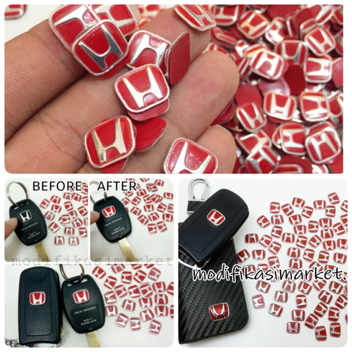 EMBLEM KUNCI HONDA MERAH STICKER LOGO KUNCI HONDA BRIO MOBILIO JAZZ