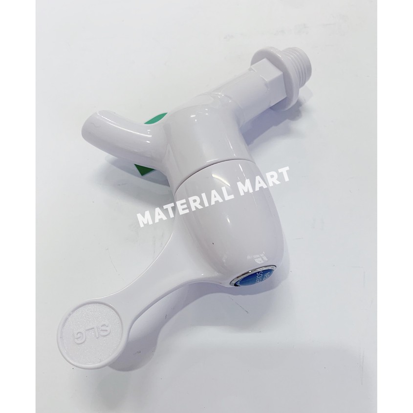 Kran Tembok Plastik New Soligen Asli Keran Air PVC Tembok Engkol MURAH | Material Mart