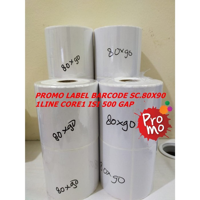 

LABEL BARCODE / STIKER BARCODE SC.80X90MM 1LINE CORE 1 ISI 500 GAP