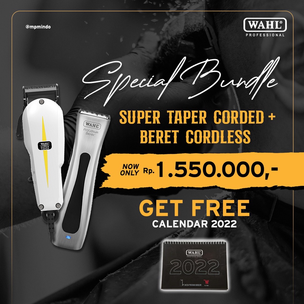 WAHL Barber Combo PLUS - Super Taper + Beret Original 100%