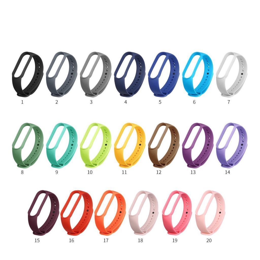 Strap Xiaomi Mi Band 5 / 6 Tali Silicone Warna Gelang Mi Band Kualitas Premium