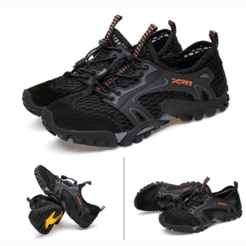 Sepatu Outdoor Hiking Diving Shoes Sepatu Sepeda Gowes Sepatu Pantai Hitam