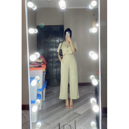 ZENAYA SET SETEL281 SETELAN BAJU CROP DAN CELANA PANJANG KULOT BUSUI SETEL281-7