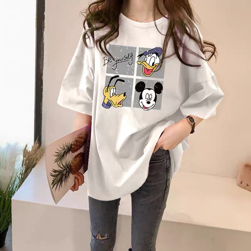 Oversize Tee Tshirt   Model Longgar Untuk Wanita Motif MC011