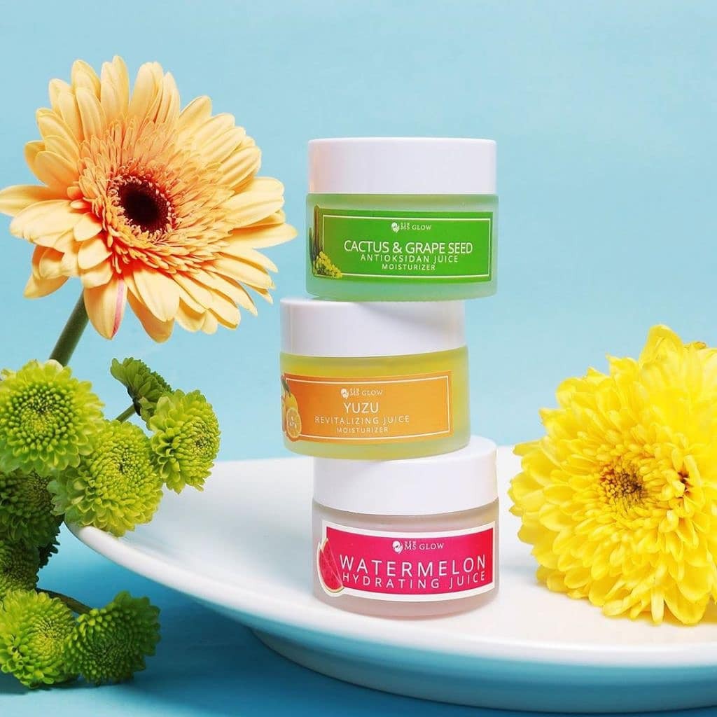COD MS GLOW Moisturizing Hydrating Yuzu Watermelon Cactus and Grape Seed Juice Pelembab Wajah Origin