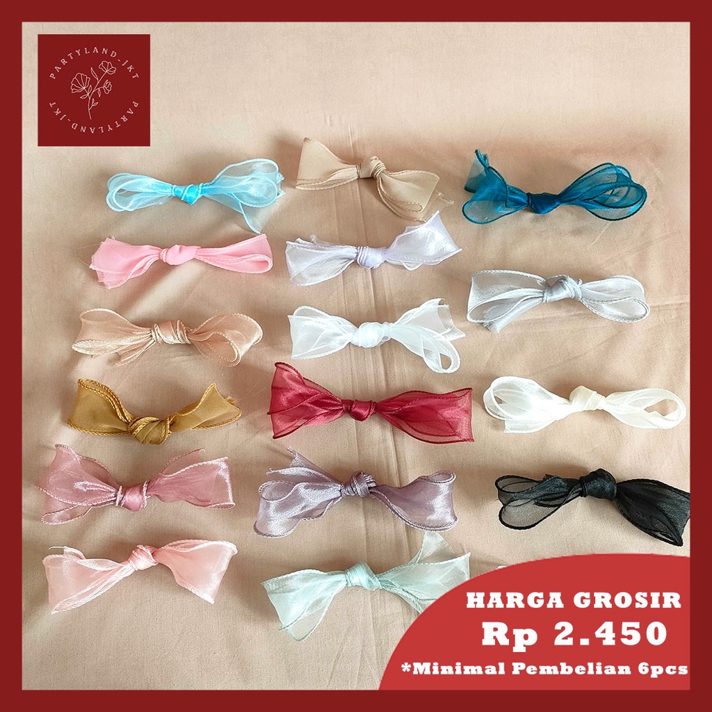 Ribbon Pita Full Organza Hias Buket Bunga Dekorasi Kado Parcel