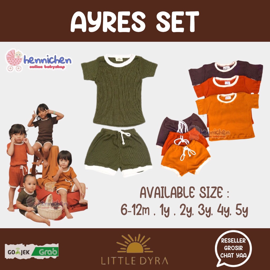 LITTLEDYRA AYRES SET SETELAN BAJU ANAK BAYI FASHION ANAK UNISEX 0-4 TAHUN