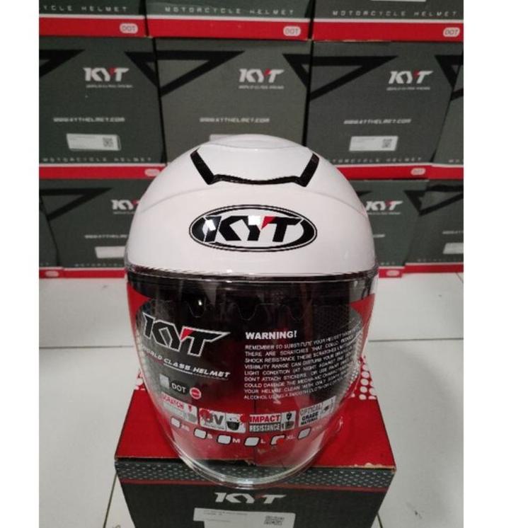 lagi tren   helm kyt kyoto r plain white   kyt kyoto solid putih   half face original kyt
