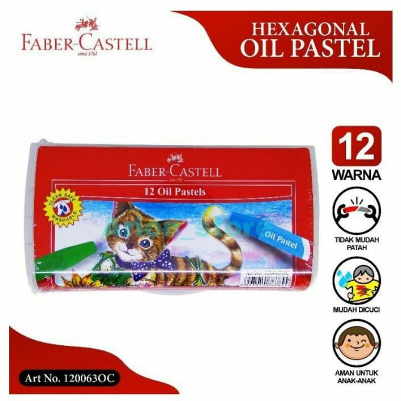 

Crayon 12 warna Faber Castell / Oil pastell 12 warna Faber Castell