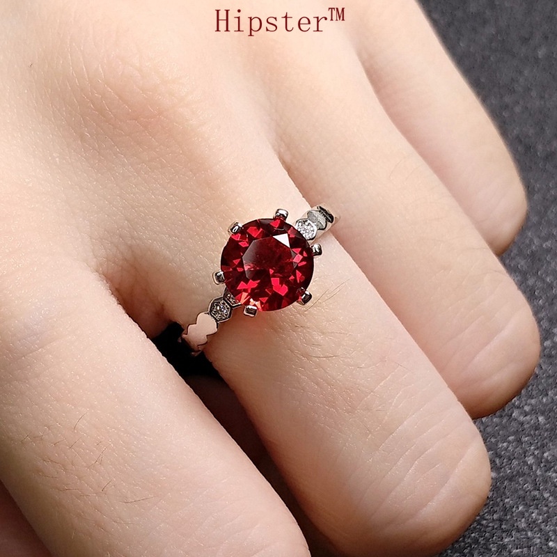 Best-Selling Fashion Luxury Temperament Inlaid Ruby Ring