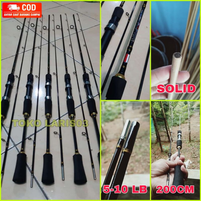 (MEDIUM 5-10 LB 200CM) JORAN SUTET SPINING / JORAN PANCING FULL BAHAN SUTET SOLID ALIAS PADAT ORIGIN