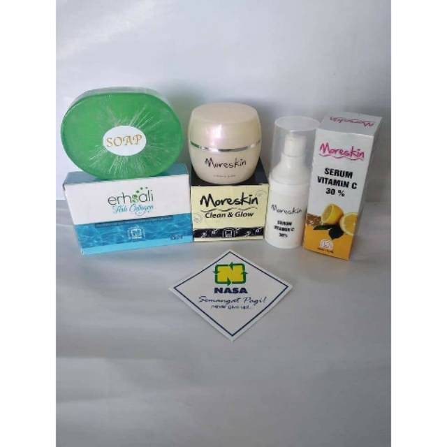 PAKET PERAWATAN WAJAH CERAH DAN GLOWING UNTUK KULIT BERMINYAK HERBAL NASA