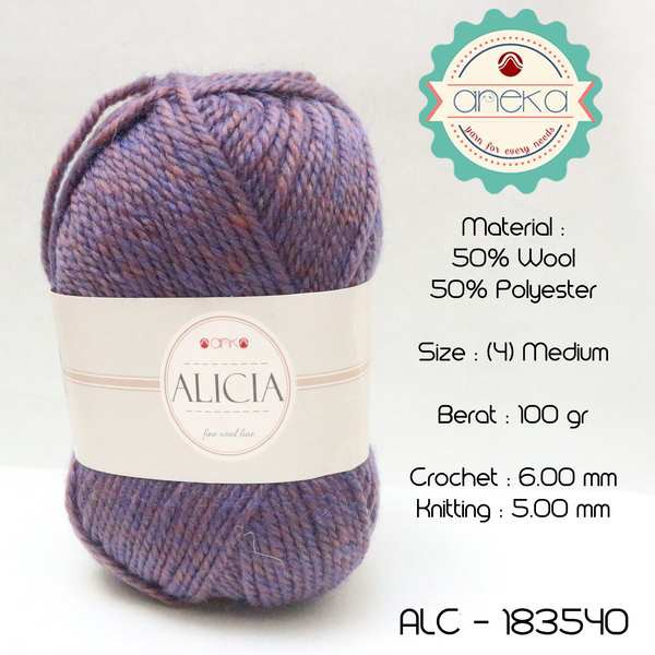 Benang Rajut Wool Alicia Yarn - 183540