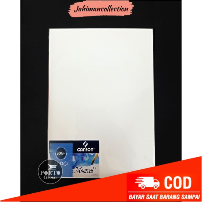 

✨ BISA COD ✨ Canson Montval 200 Gsm A4 Kertas Gambar Cat Air Watercolor Paper