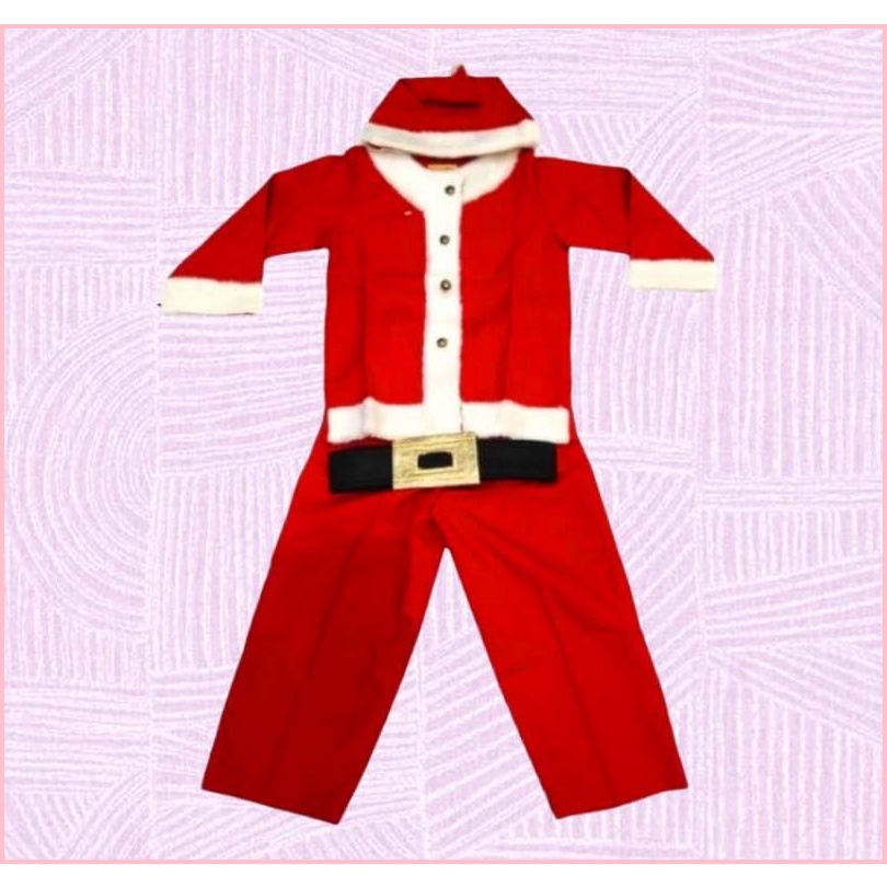 Kostum Natal Sinterklas Kostum santa Claus anak Baju Natal Santa Claus anak