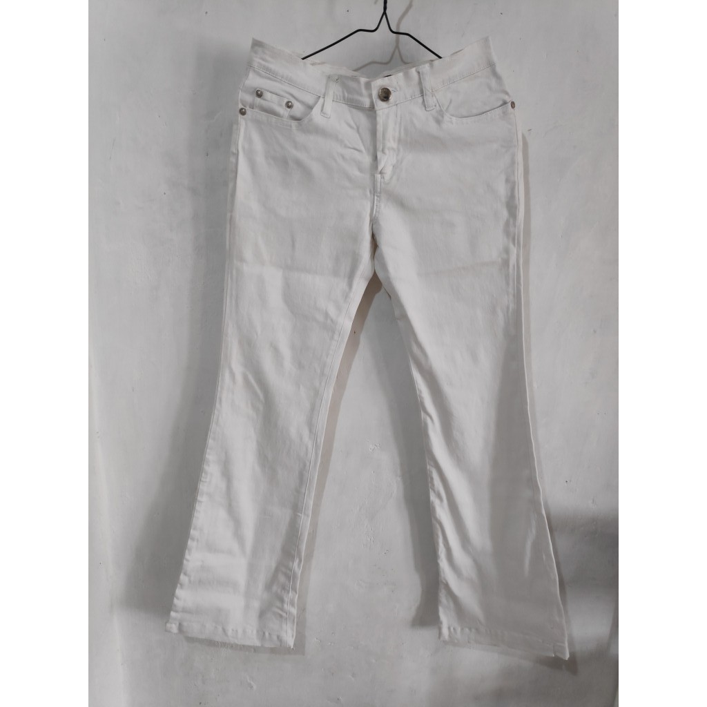 Preloved - Celana TMX Basic Jeans Warna Putih