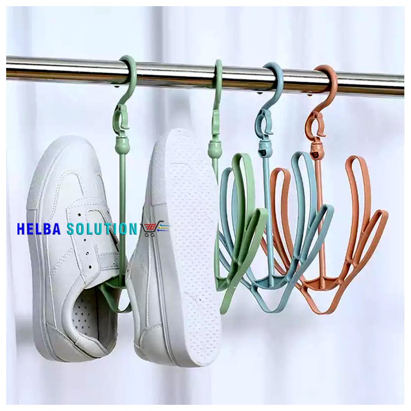 Hanger Sepatu Sandal Jemuran Sepatu Gantung 2 Sisi Gantungan Sepatu Sandal Serbaguna