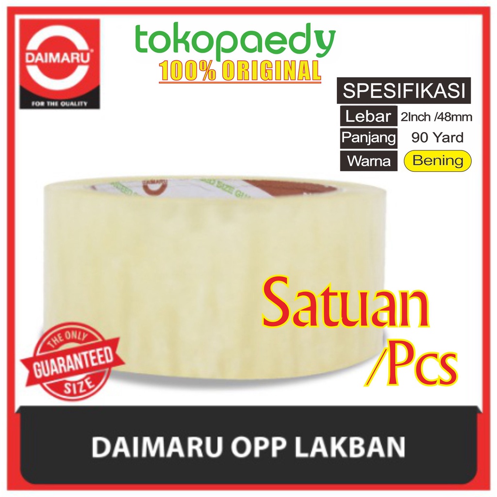 

Lakban DAIMARU 2 Inchi /48 mm (90 Yard) Bening - ORIGINAL