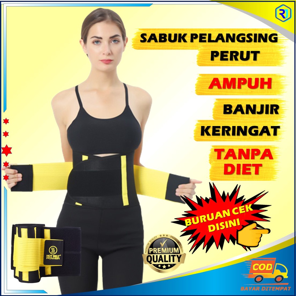 HOT SHAPERS KORSET PELANGSING PERUT HOT SHAPER POWER BELT KORSET PEMBAKAR LEMAK NEOTEX ORIGINAL