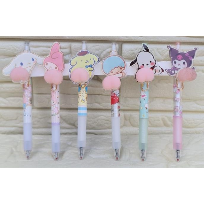 

Ready...Ready...Ready...] SET PULPEN GEL HITAM SQUISHI SANRIO ISI 6 NO 2431