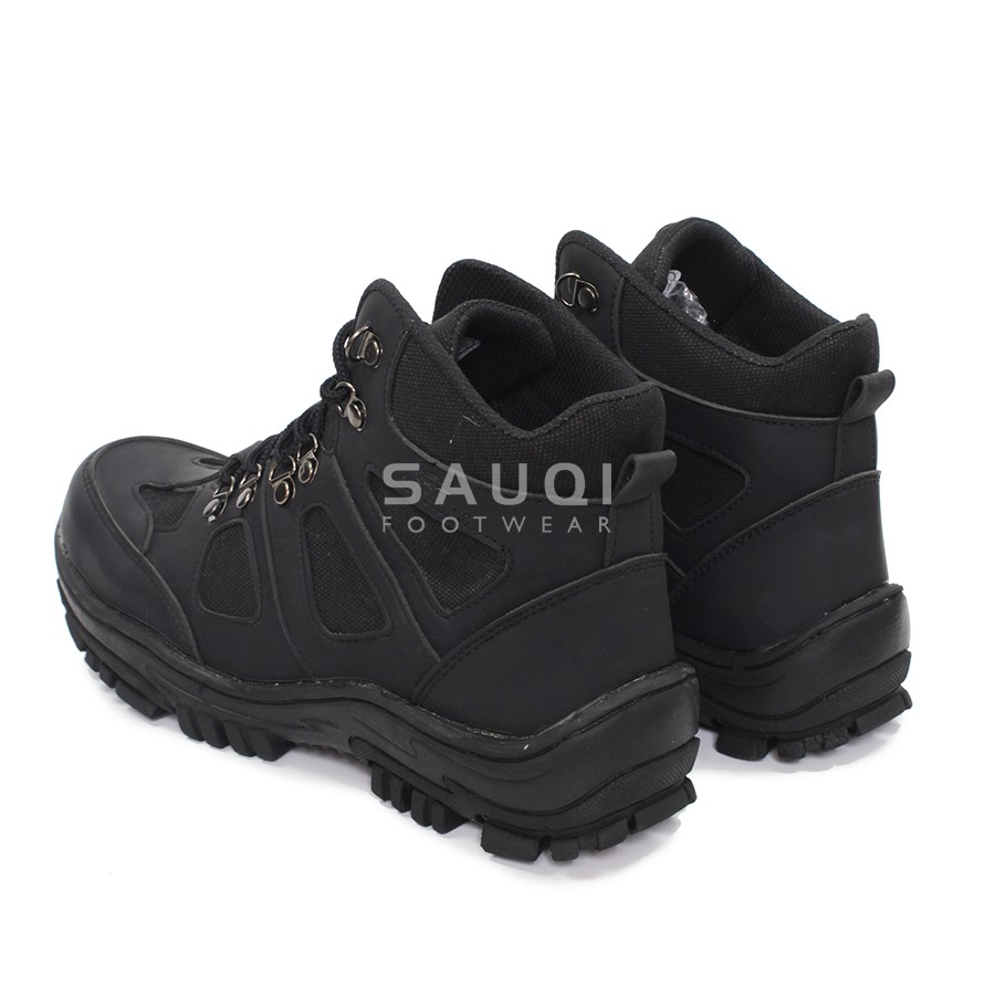 Sauqi Footwear Sepatu Pria Boots Safety Ujung Besi Kerja Proyek Endure Hitam Touring Bikers Proyek