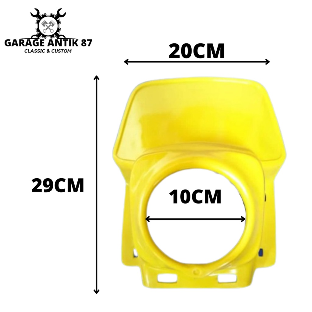 Cover lampu depan motor trail jadul classic vintange