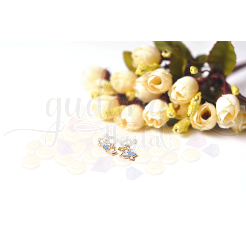 Anting Stud Alice And Rabbit Lucu Unik Anting Jepit GH 203130