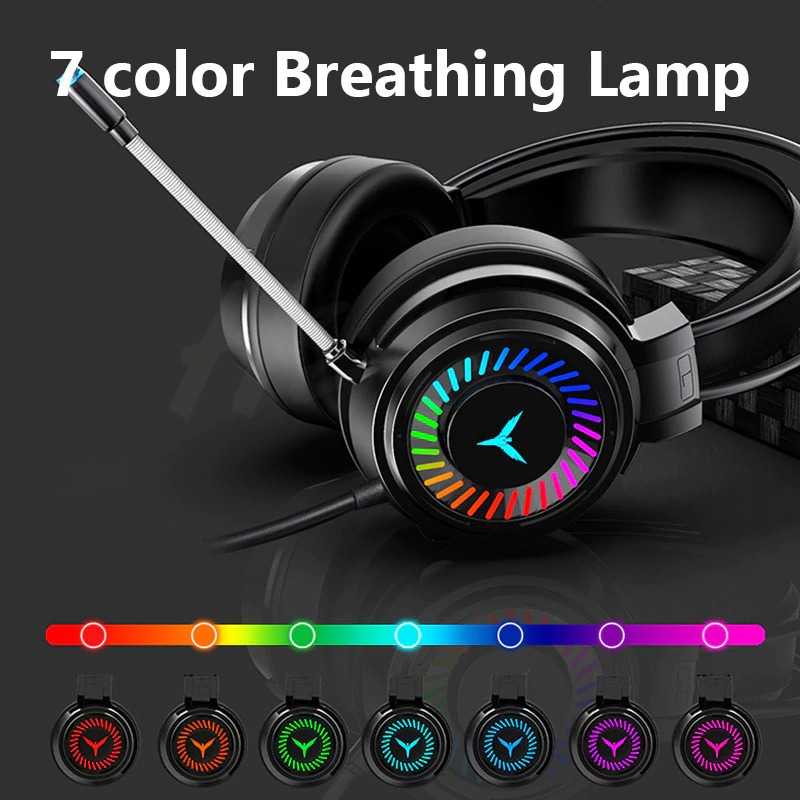 Headphone Gaming USB Virtual Surround 7.1 RGB with Mic - H&amp;A G58