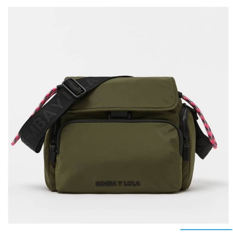 Tas Bimba Y Lola Medium Flap Crossbody Army Original