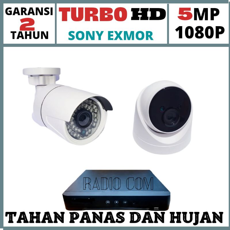 PAKET CCTV 4 CHANNEL 2 KAMERA TURBO HD SONY EXMOR