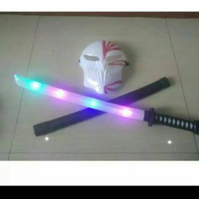 Mainan pedang samuray topeng bleach ichigo topeng anime kull