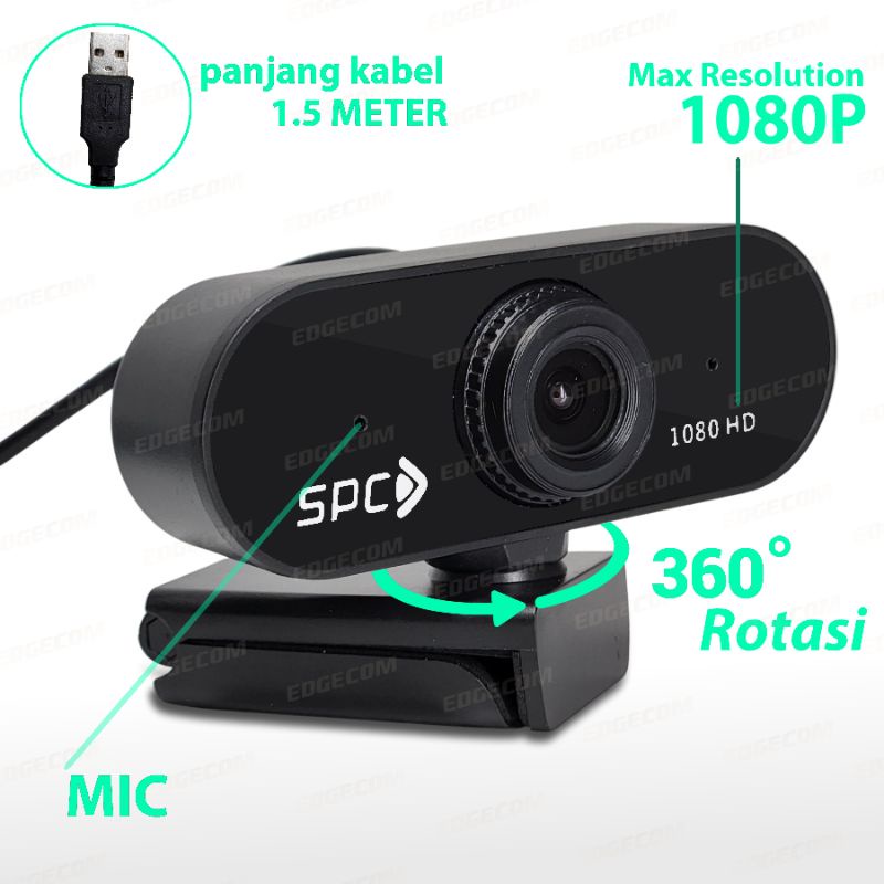 Webcam Full HD 1080P SPC WC02 - Web Cam SPC WC02