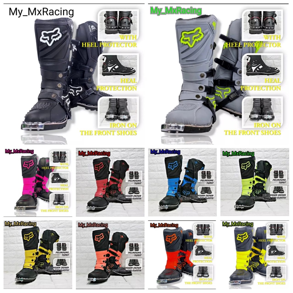 sepatu cross trail sepatu trail adventure bots safety terlaris sepatu motorcross with protector ujung besi