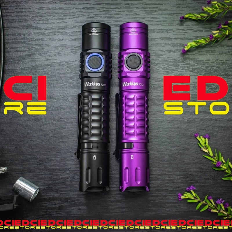 Paket Lengkap Senter Wurkkos FC12 SFT40, 2000 Lumens, 345 Meter