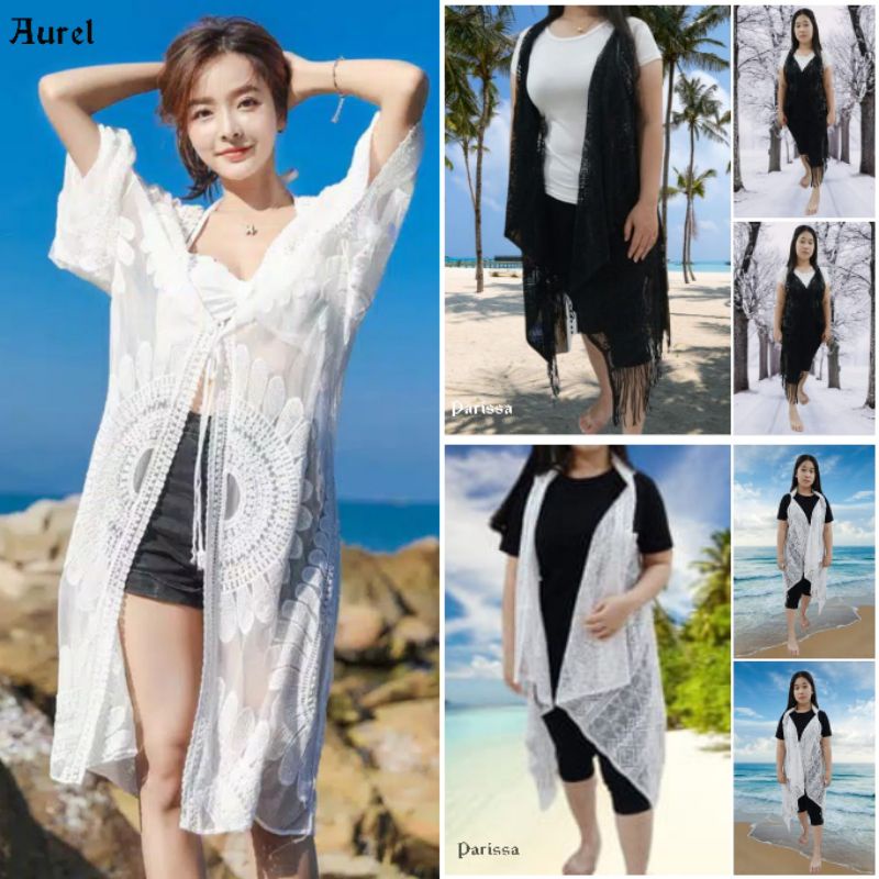 Cardigan Outerwear Outer Lace/ Busana Pantai/Pesta