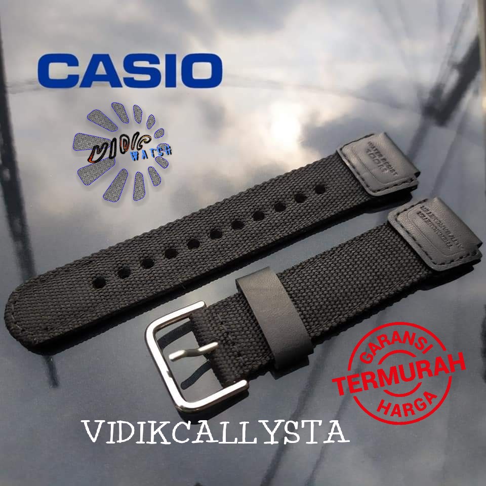 STRAP CANVAS NYLON CASIO AE 1000 1200 1300 1100 SGW 300 400 450 500 WS 200 210 ORIGINAL OEM