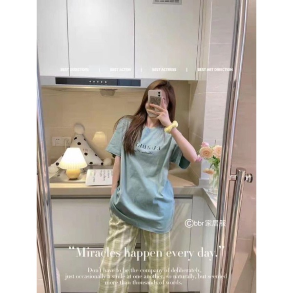 WM / piyama cp murah / piyama cp import / piyama import / piyama wanita / piyama cewek / piyama cp-Burberry green