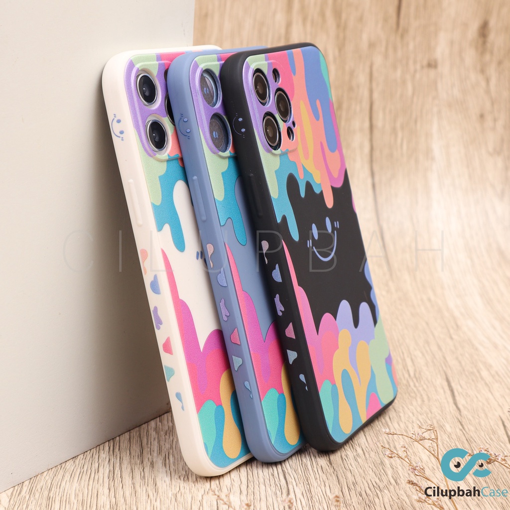 Luxury Rubik's Cube Smiley Edge Water Color Soft Case iPhone 6 7 8 SE 6+ 7+ 8+ X XR XS 11 12 Pro Max