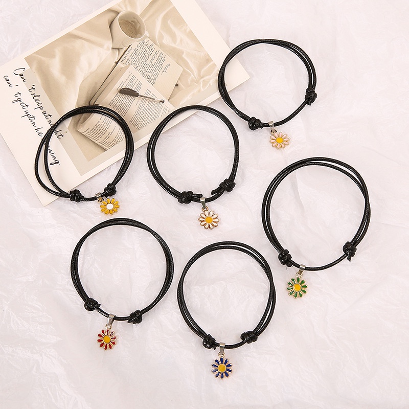 1 Pcs Gelang couple Wanita korea etnik bead Tali persahabatan Adjustable Braided Bracelet Fashion Aksesoris