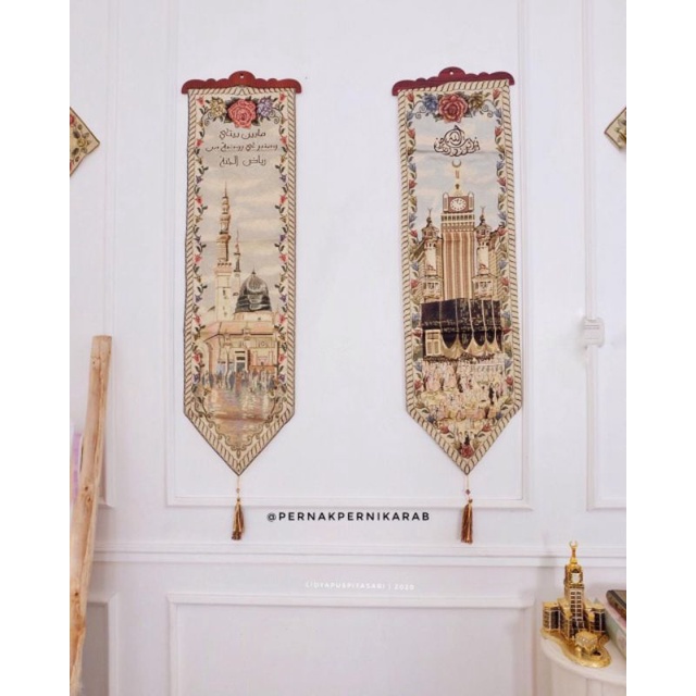 sepasang Kiswah Ka'bah dan Raudhah ori Mesir non payet