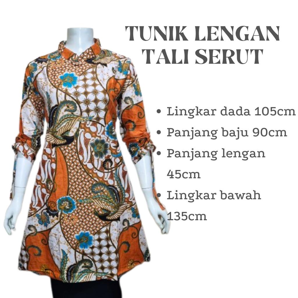 Tunik Batik Lengan Tali Serut (COD)