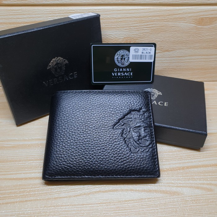 Dompet Kulit Asli Pria Merk Versace(B6J5) Dompet Pria Kulit Sapi Asli 3/4 Eksklusif Dompet Pria Lipa