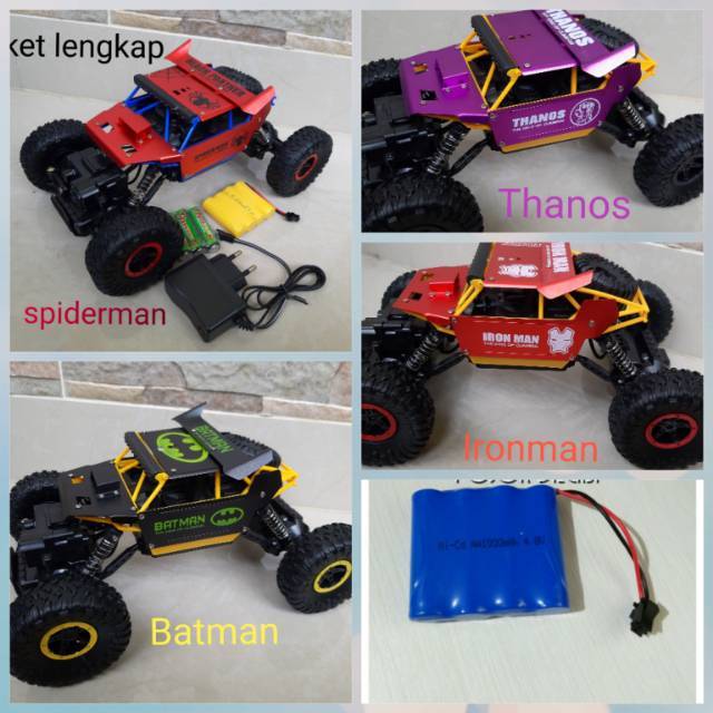 MOBIL REMOT JEEP OFFROAD RC 4WD 2,4GHZ  BODY METAL ALLOY DAN BATERE CADANGAN MAINAN REMOTE CONTROL