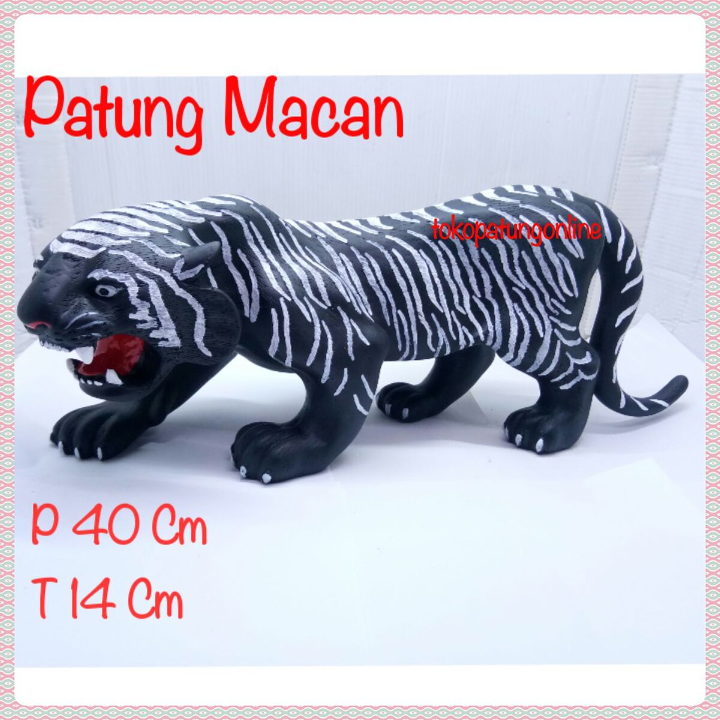 Patung Harimau Hitam FIber P 40