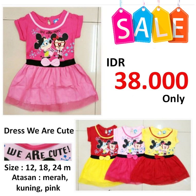 Dress Anak Perempuan We Are Cute Dress Bayi Baju Anak Baju Bayi