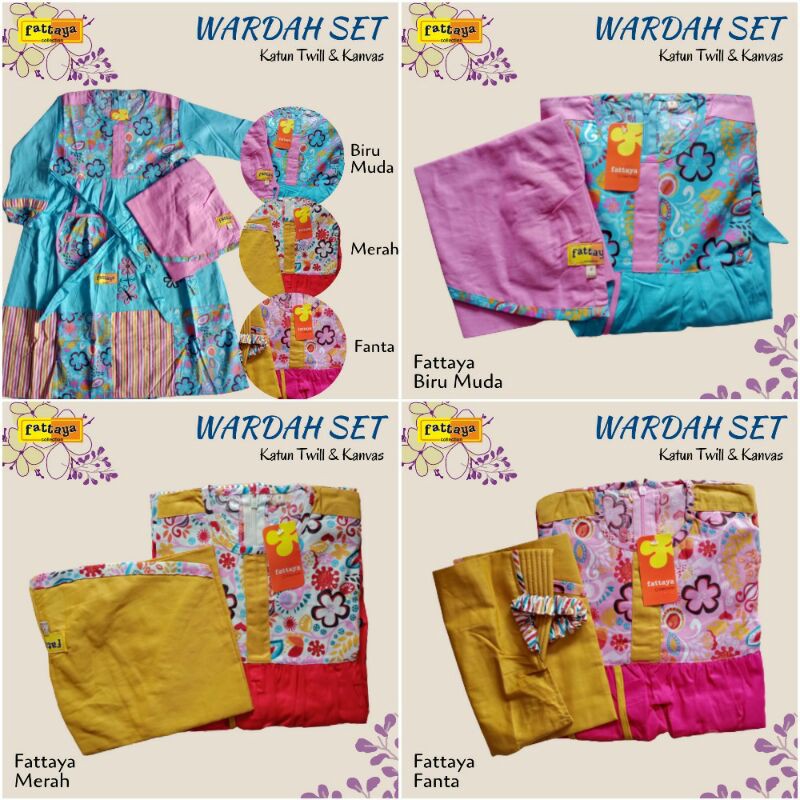 Gamis anak Fattaya Ori Wardah Set